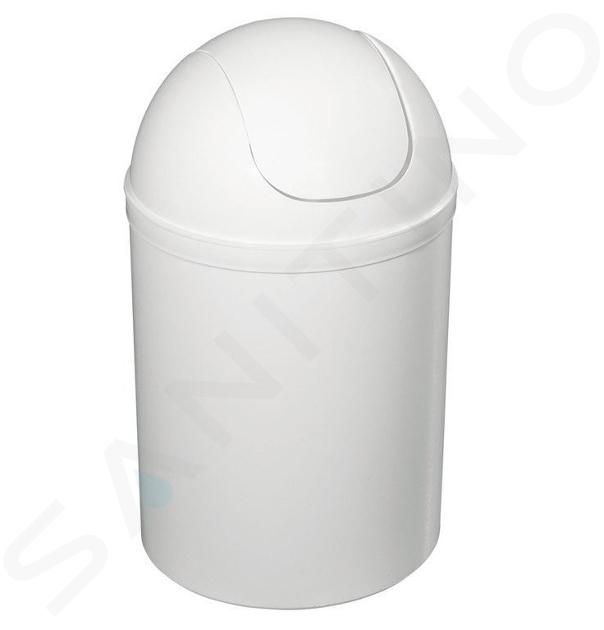 Aqualine Doplnky - Odpadkový kôš výklopný 5 l, biely plast 20309