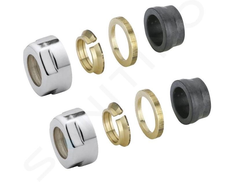 Aqualine Accessoires - Raccord Clamp Eco pour cuivre 15 mm, nickel CP9990