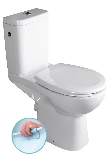 Sapho Etiuda - Моноблок за хора с увреждания CLEAN ON, Rimless, задно оттичане, бял K11-0221