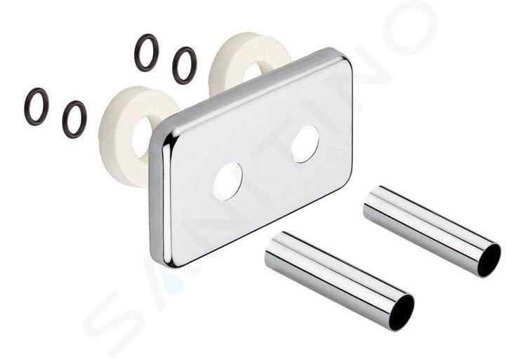 Sapho Twin - Rosace de couverture pour jeu de raccordement, inox brossé CP7535