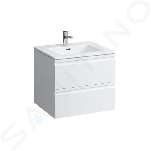 Laufen Pro S - Meuble avec lavabo, 60x50 cm, 2 tiroirs, blanc mat H8619614631041