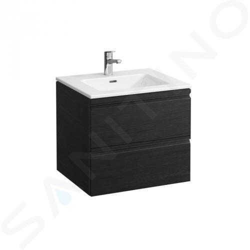 Laufen Pro S - Meuble avec lavabo, 60x50 cm, 2 tiroirs, wengé H8619614231041