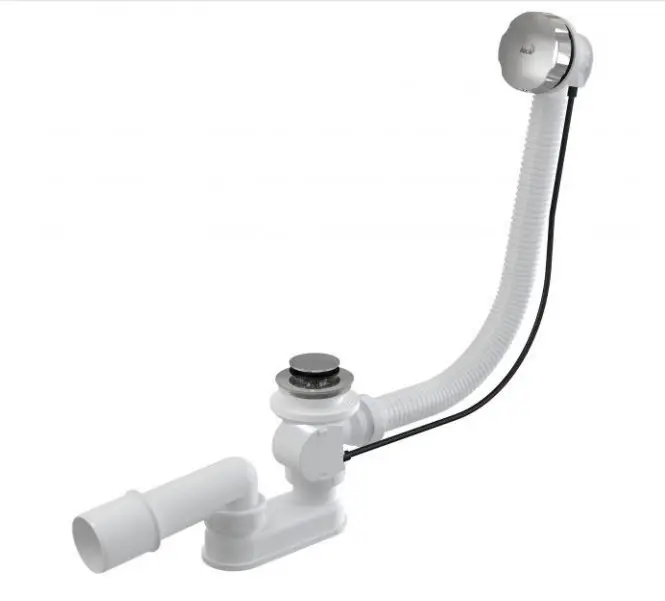 Alcadrain Ablaufgarnituren - Badewannenab- und -überlaufgarnitur, Länge 570 mm, Chrom A55K