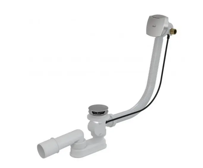 Alcadrain Ablaufgarnituren - Badewannenab- und -überlaufgarnitur mit Füllung, Länge 1000 mm, Metall A564KM1-100