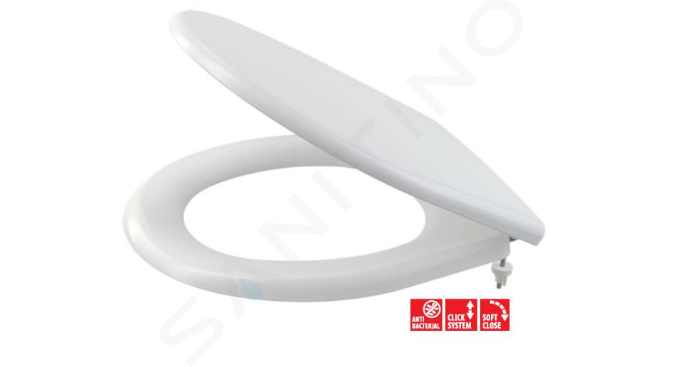 Alcadrain Asientos de WC - Asiento de WC, duroplástico,Antibacterial, Softclose, blanco A604