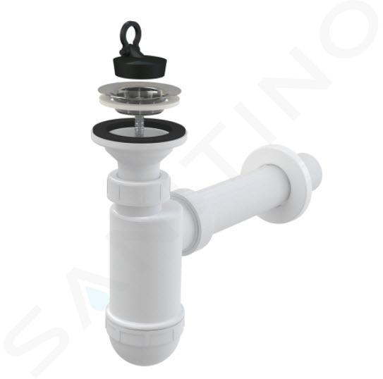 Alcadrain Sifoni - Sifone per lavabo, diametro 40 mm, griglia in acciaio inox DN63 A41