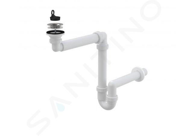 Alcadrain Siphons - Siphon de lavabo, diamètre 40 mm, peu encombrant A413