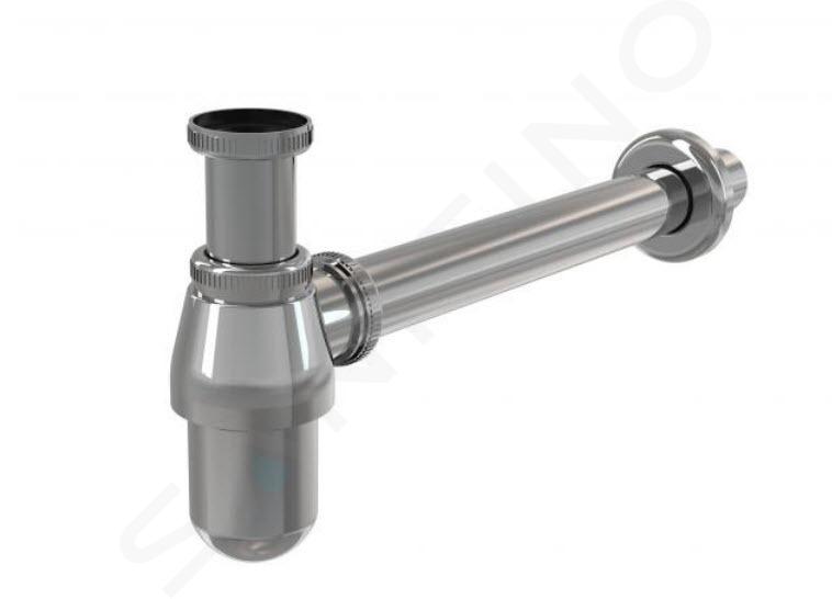 Alcadrain Siphons - Siphon de lavabo, diamètre 32 mm avec écrou de trop-plein, métal A431