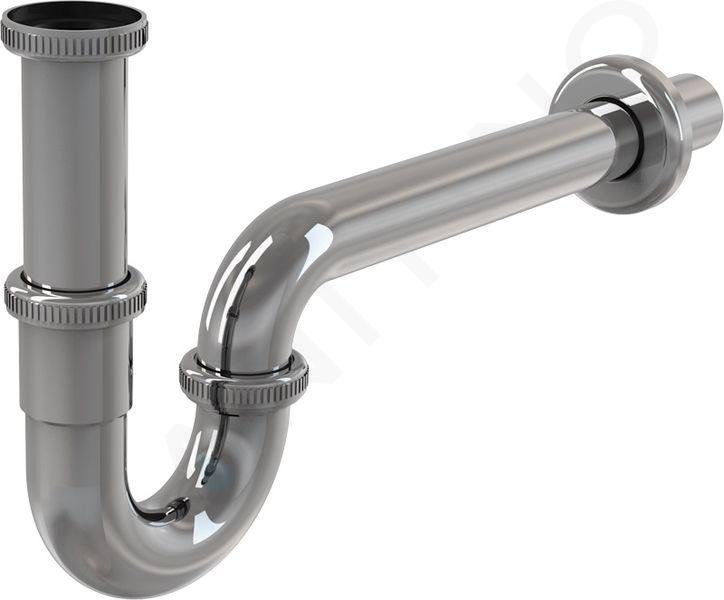 Alcadrain Siphons - Siphon de lavabo, diamètre 32 mm avec écrou de trop-plein, métal A4320