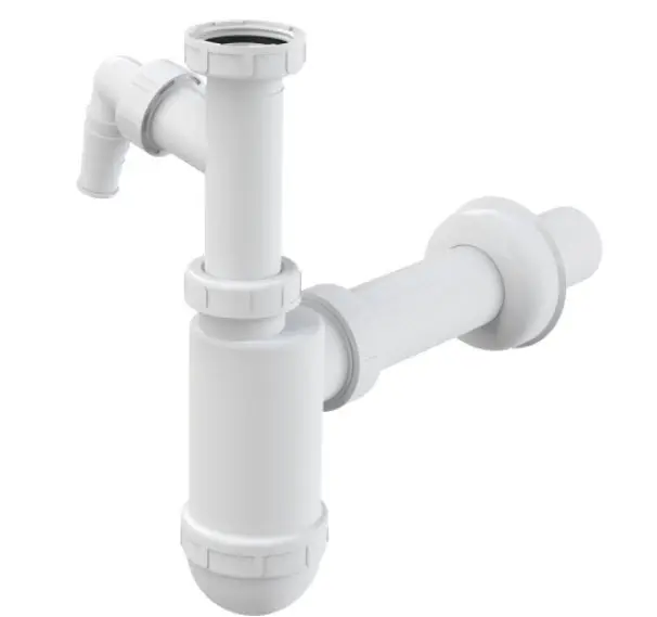 Alcadrain Sifons - Wastafelsifon diameter 40 mm met overloopmoer en aansluiting A43P