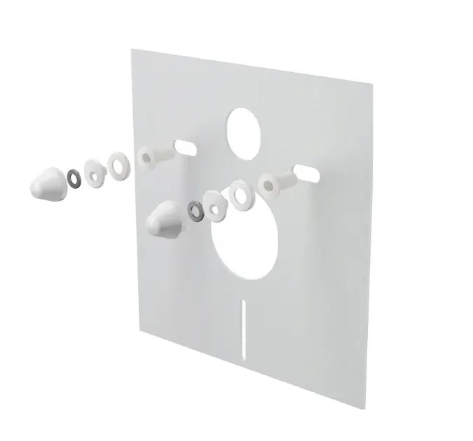 Set Isolamento Acustico Per WC E Bidet 7440 | 4 Mm Di Spessore | Bianco | Dimensioni 422 X 372 Mm | Adatto Per Sanitari Standard