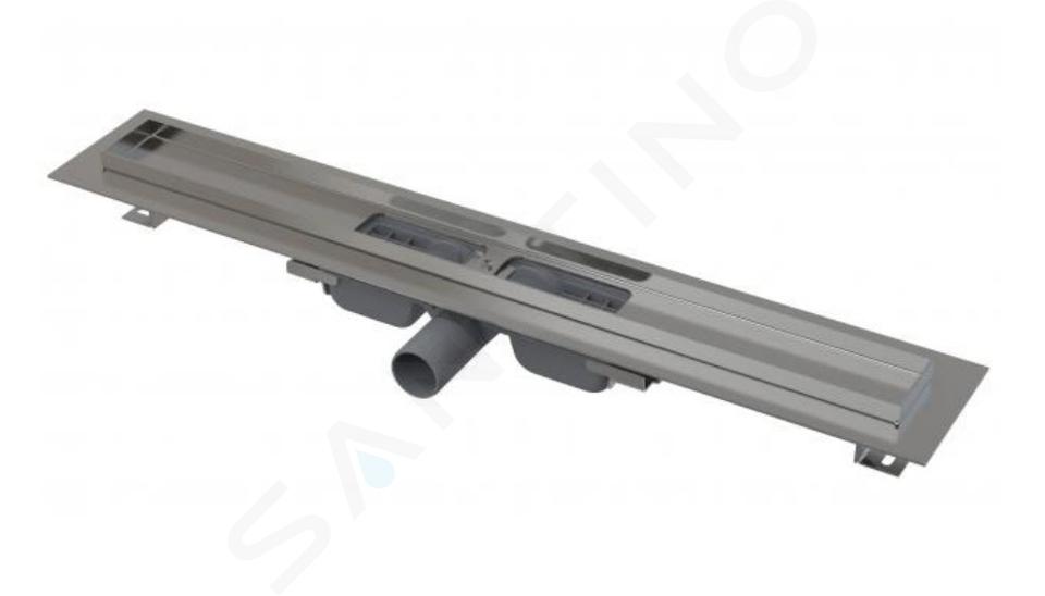 Alcadrain Duschrinnen - Duschrinne Low 115 cm, mit Rand für Lochrost, Edelstahl APZ101-1150