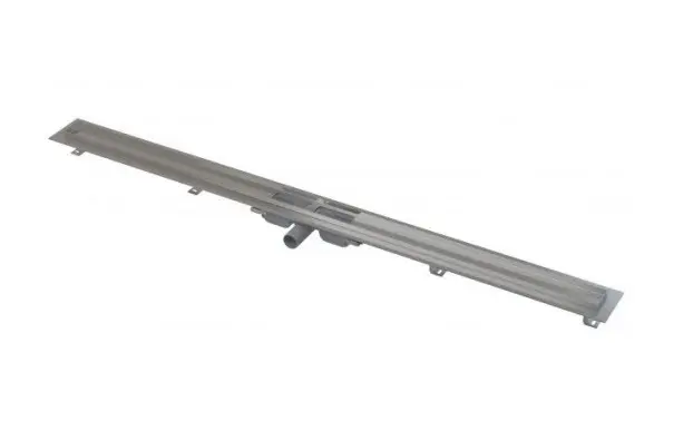 Levně Alca Odtokové žlaby - Sprchový žlab Low 145 cm, s okrajem pro perforovaný rošt, nerez APZ101-1450