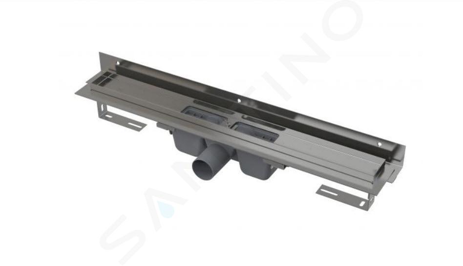 Alcadrain Odtokové žlaby - Sprchový žlab Flexible 85 cm, s nastavitelným límcem ke stěně, nerez APZ4-850
