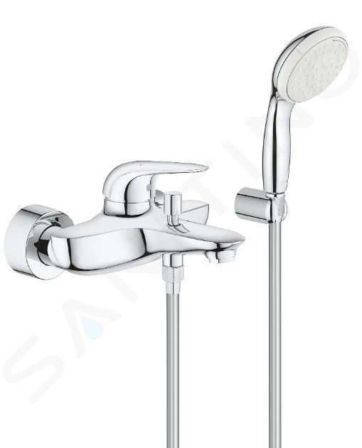 Grohe Eurostyle - Dźwigowa bateria wannowa z akcesoriami, chrom 2372930A