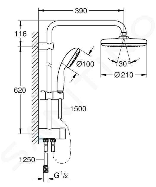 ▷ Chollo Columna de ducha Grohe New Tempesta 210 con tecnología diverter  (26381001) por sólo 118,99€ con envío gratis (25% de descuento)