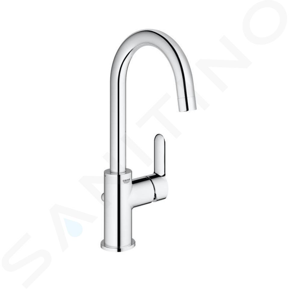 Grohe BauLoop - Baterie lavoar monocomandă cu tijă de evacuare, mărime L, crom 23760000