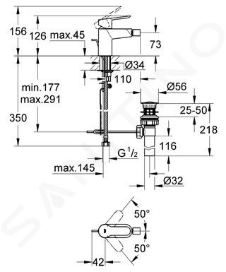 MISCELATORE BIDET GROHE BAUEDGE 23331000 CROMATO