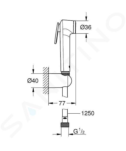 DOUCHETTE DE WC HYGIENIQUE AVEC FLEXIBLE 27513001 GROHE – Conquete