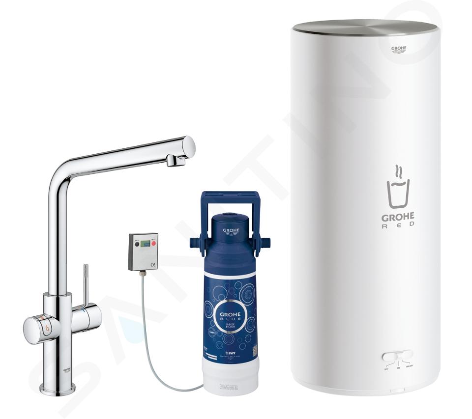 Grohe Red - Bateria zlewozmywakowa Duo z podgrzewaniem i filtracją wody, zbiornik L, chrom 30325001