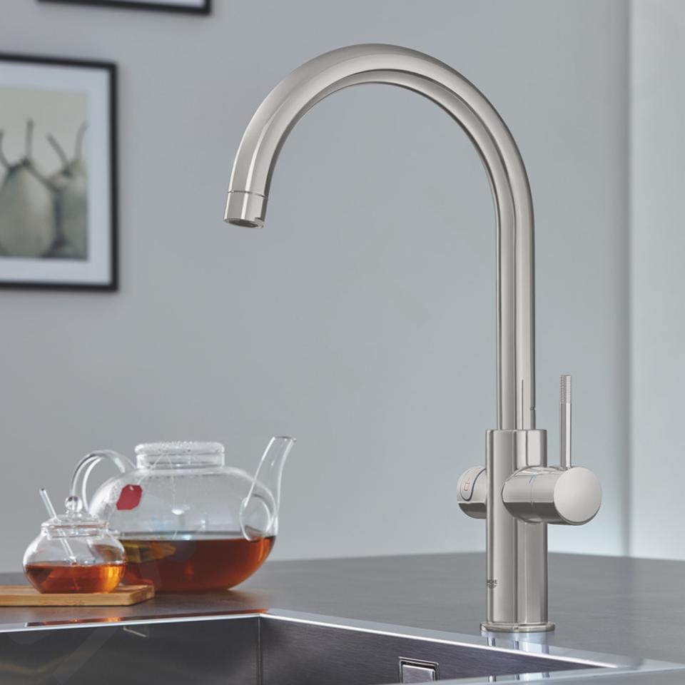 Grohe Red - Duo Kokendwaterkraan met filterset, boiler supersteel 30079DC1 | Sanitino.nl