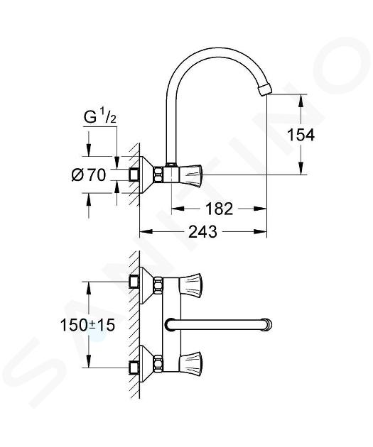 GRIFO COCINA O LAVADERO GROHE COSTA L 31191001