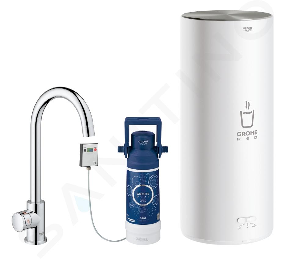 Grohe Red - Dřezový ventil Mono s ohřevem vody a filtrací, zásobník L, chrom 30080001