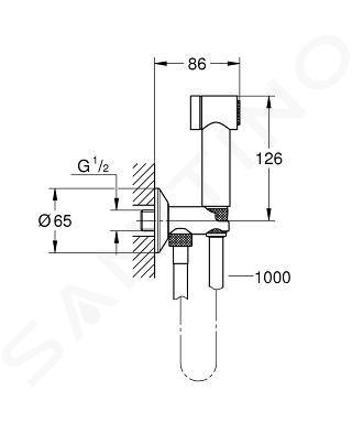 Grohe Sena - Absperrventil mit Bidetbrause, verchromt 26329000