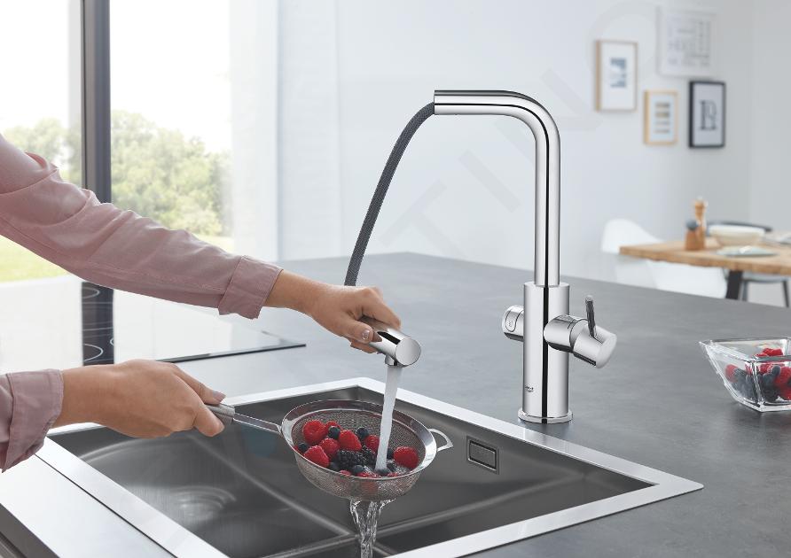 Grohe Blue Home - Spültisch Einhebelmischer mit Filterfunktion und