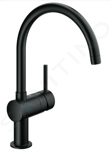 Grohe Minta - Baterie de chiuvetă, monocomandă, neagră 32917KS0