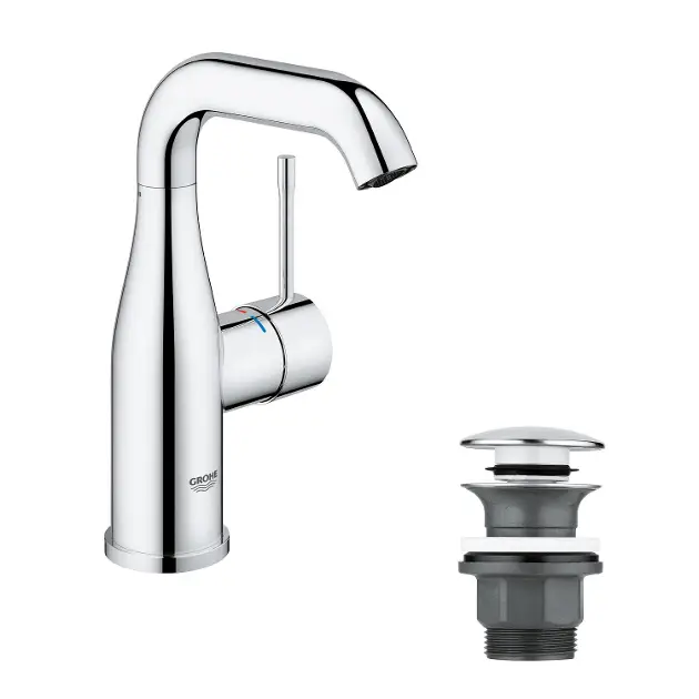 Grohe Essence - Baterie lavoar monocomandă cu evacuare, crom 23798001