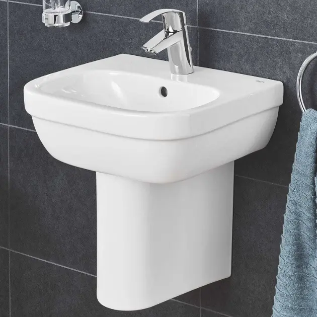 Grohe Euro Ceramic - Semi pedestal para lavabo, blanco alpino 39325000 ...