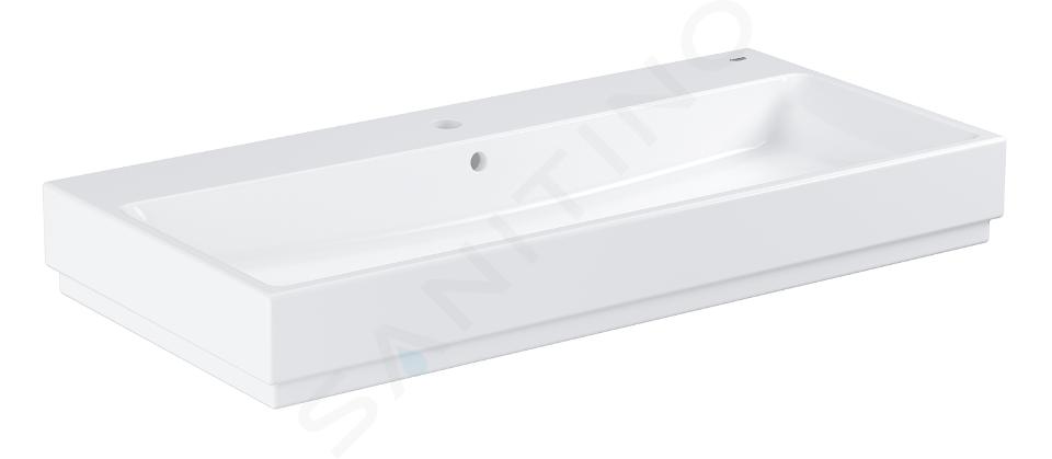 Grohe Cube Ceramic - Wastafel met overloop, 101x49 cm, PureGuard, wit alpine 3938600H
