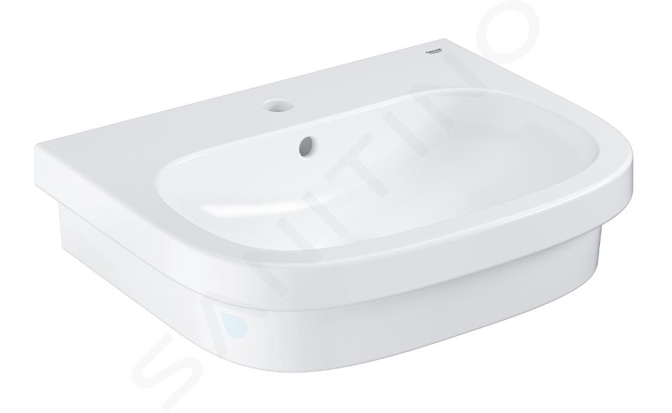 Grohe Euro Ceramic - Lavabo con rebosadero, 600x480 mm, blanco alpino 39337000