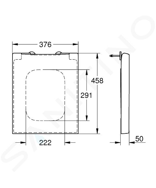 Grohe Cube Ceramic - abattant WC avec système SoftClose, duroplast