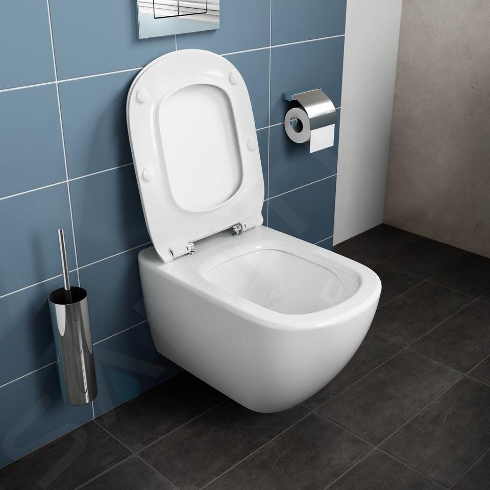 Ideal Standard Tesi - WC sospeso con copriwater SoftClose, AquaBlade, bianco  T354601