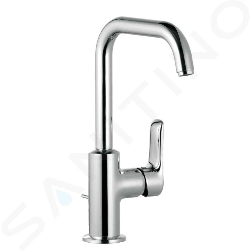 Kludi Pure&Solid - Grifo de lavabo con caño giratorio, cromo 340240575