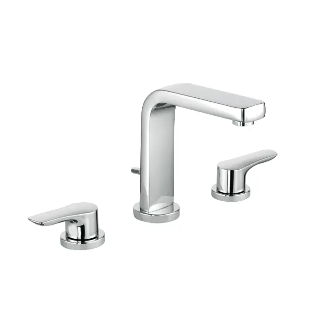 Kludi Pure&Solid - Grifo de lavabo con desagüe de 3 orificios, cromo 343940575