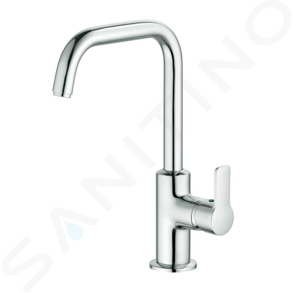 Kludi Pure&Easy - Mitigeur de lavabo avec bec pivotant, chrome 370240565