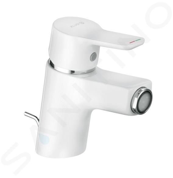 Kludi Pure&Easy - Miscelatore per bidet, con sistema di scarico, bianco/cromato 375339165