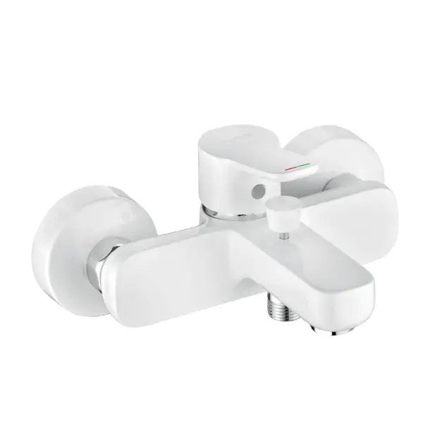 Kludi Pure&Easy - Badewannenarmatur, chrom / weiß 376819165