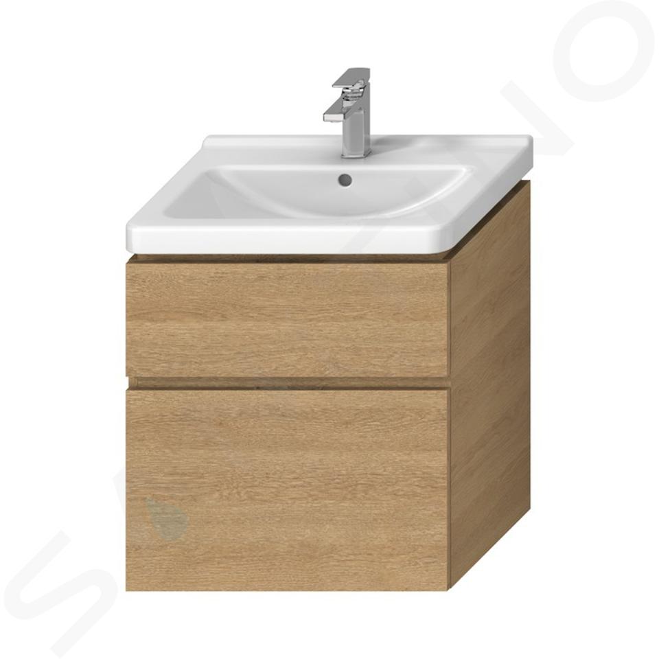 Jika Cubito Pure - Dulap bază pentru lavoar 640x683 mm, stejar H40J4244025191