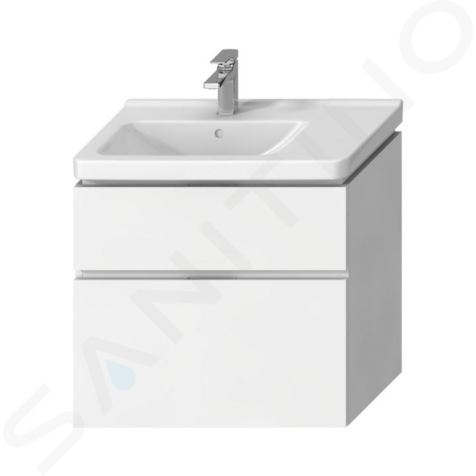 Jika Cubito Pure - Meuble pour lavabo 740x683 mm, découpe à gauche, blanc H40J4254045001