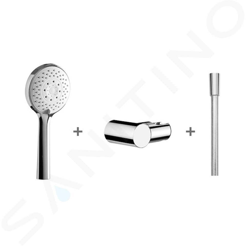 Jika Cubito Pure - Cubito-N 130 mm-es zuhanykészlet, 4 fúvókával, króm H3651X00043621