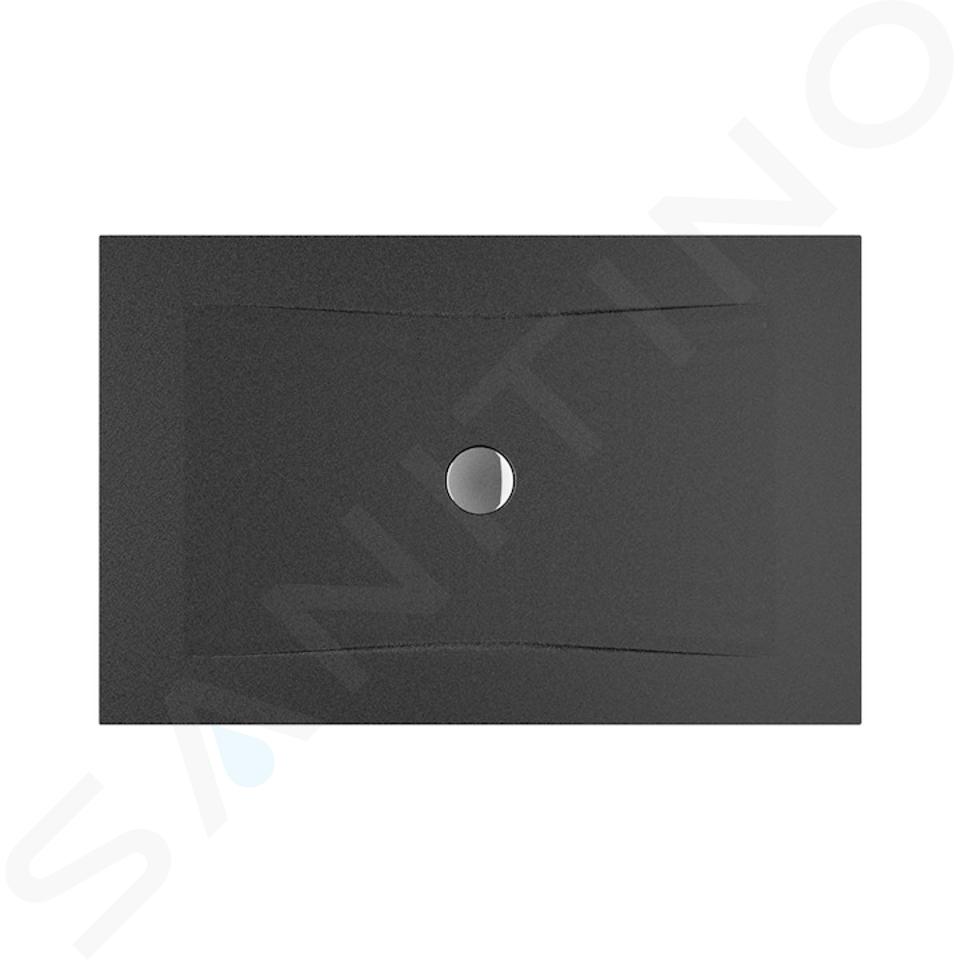 Jika Cubito Pure - Plato de ducha 1400x900 mm, negro H2164250160001