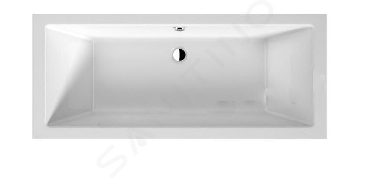 Jika Cubito Pure - Vana 180x80 cm, odpad uprostřed, bílá H2254200000001