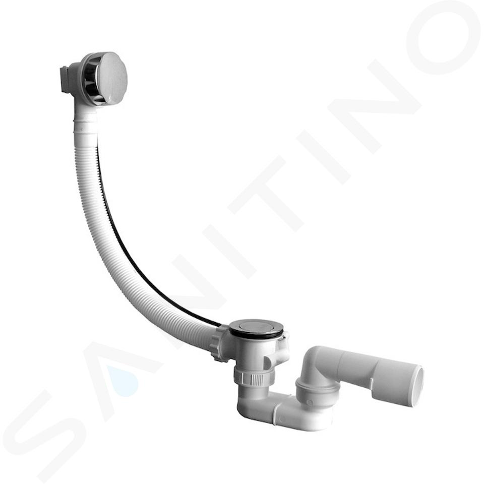 Jika Deep - Sistema di scarico e troppopieno 550 per vasca da bagno, bowden, plastica H2948150040001