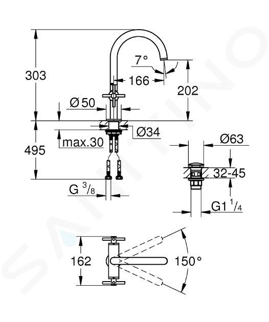 ATRIO Classic - Robinet 1/2 Bec fixe - Robinetterie salle de bains - GROHE  - e-Novelec