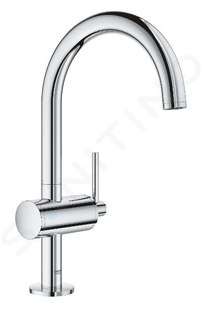 Grohe Atrio - Grifo de lavabo con desagüe y caño giratorio, tamaño L, cromo 32042003