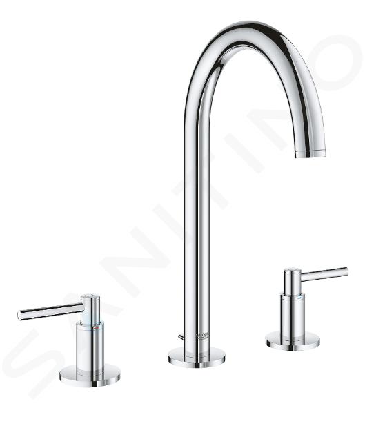 LISSÉ Chrome Robinetteries de lavabo: Mitigeur monocommande de lavabo sans  garniture d'écoulement